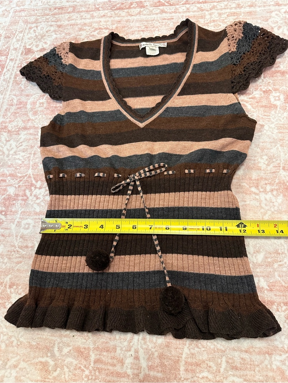 Vintage 🤎 100% Merino Wool Nanette Lepore Top - Picture 10 of 10